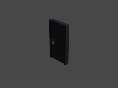 Modern Black Door Low-poly 3D model