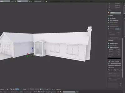 American House  House 01  Low-poly  without Textures Low-poly 3D model