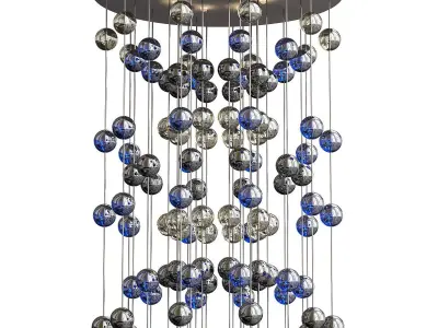 Floating Bubbles chandelier Studio Bel Vetro 3D model