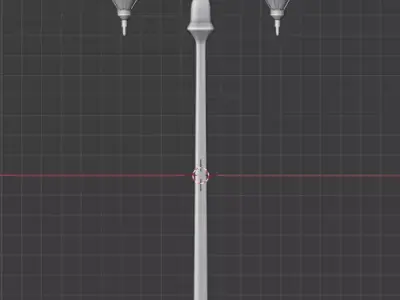 old street lamp Low-poly 3D model