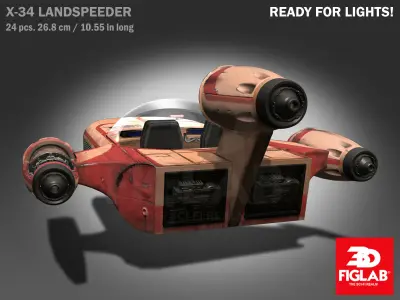 LUKE SKYWALKER X-34 LANDSPEEDER 3D model