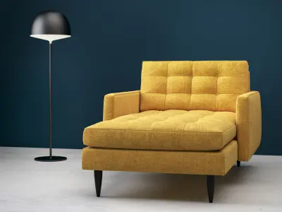 Petrie Chaise Lounge 3D model