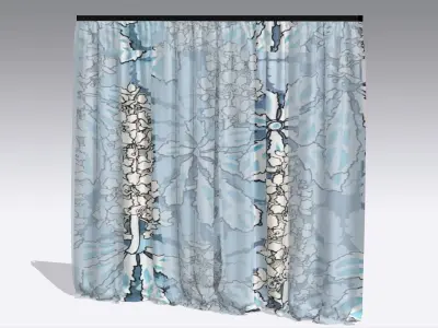 Curtain Low-poly 3D model