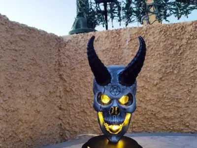 EVIL SKULL LAMP 3D print model