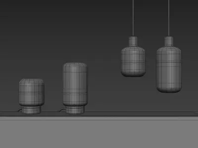 Ohm Pendant and Table Lamp Collection 3D model