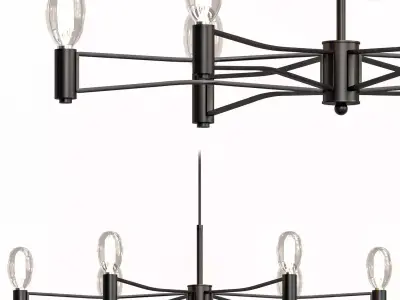 Tropfen chandelier with four lights 3D model