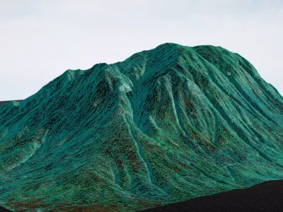 mountain environment asset Low-poly 3D model