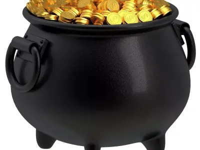 Pot of Gold 02 3D model