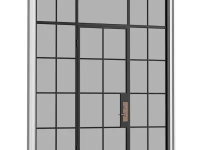 Entrance Loft interior Iron Door 3D model