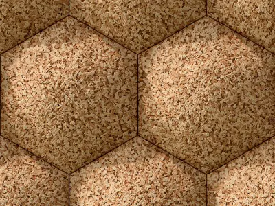 Wood Waste and Cocoa Husks - Acoustic Wall Tile Texture