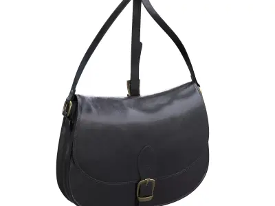 Handbag-MILANO leather shoulder bag Low-poly 3D model