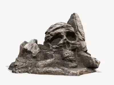 Skull Rock Low-poly 3D model order