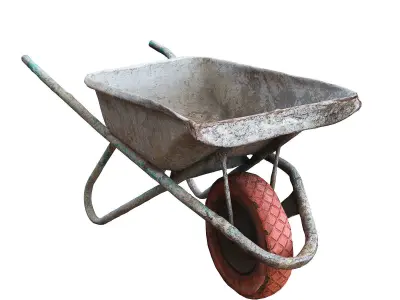Ultra realistic  Wheelbarrow Low-poly 3D model