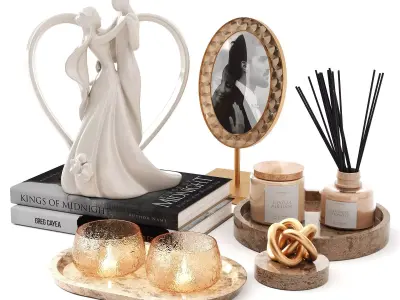 Decorative set Low-poly 3D model