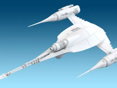 Star Wars Mandolarian N1 Hot Rod Naboo fighter  3D print model