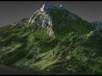 Alpine mountain Pack 3D model