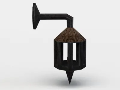 Street lamp Low-poly 3D model 36
