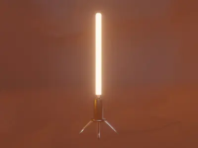 Scifi Standing light  - Game Ready PBR 3D Model Low-poly 3D model