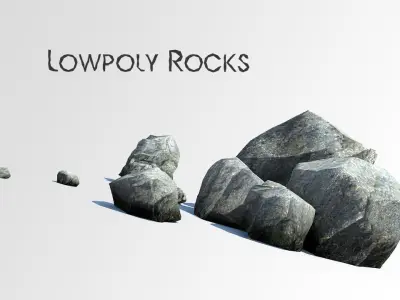 Rocks low poly asset Low-poly 3D model