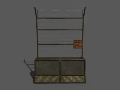 Concrete Barrier 3D model get