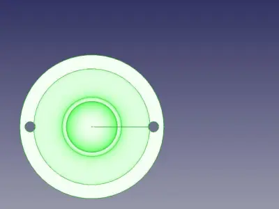 printable door knob  with holes for bolts 3D print model
