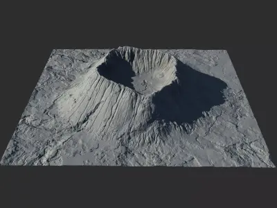 Landscape Environment Volcano 2 Low-poly 3D model