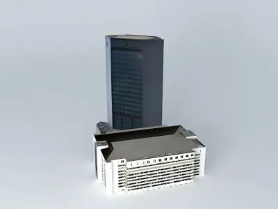 Gedung BRI 1 3D model