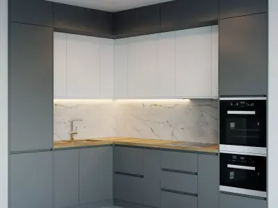 modern kitchen 03 3D model