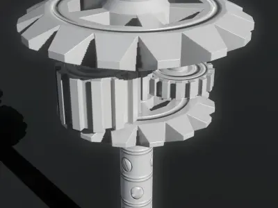 mechanical lamp Low-poly 3D model