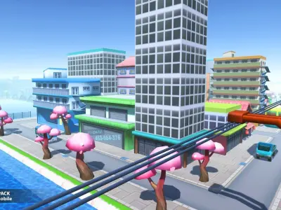 VIASS City Pack Low-poly 3D model