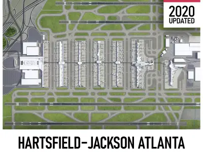 Atlanta Airport Low-poly 3D model