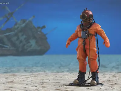  Empty Used Copper Diving Suit 