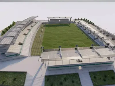 Football Stadium-American football 3D model