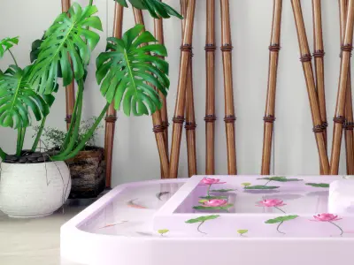 sketch Modern feature garden water Texture