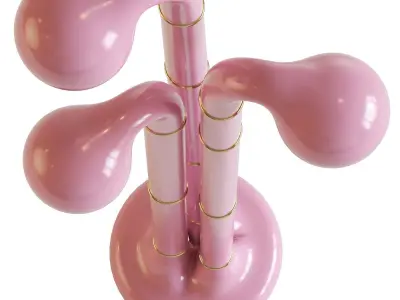 3 Globe Floor Lamp 3D model