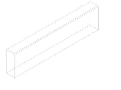 Concrete Curb 100 25 10 Straight Curbstone 3D model