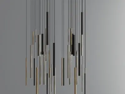 Modern Led Pendant Light Collection 3D model