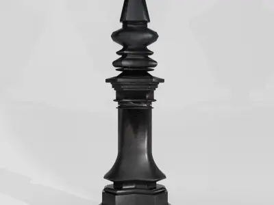 paris courcelles street light for carlier hotel  3d models Low-poly 3D model