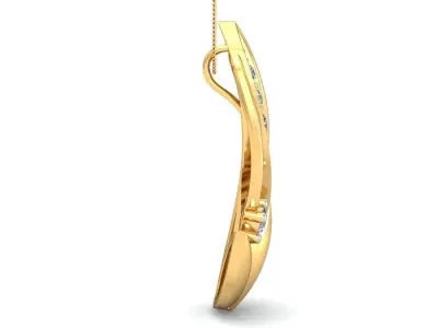 Solitaire Pendant 3dm stl FBX OBJ Render Detail 3D print model 4
