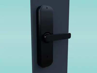 Large Digital Door Lock Low-poly 3D model