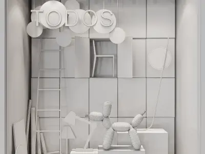 Shop window display 3D model
