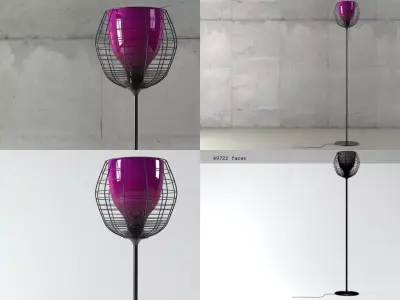 Cage floor lamp 3D model