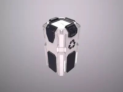 Garbage Container Sci-Fi Low-poly 3D model