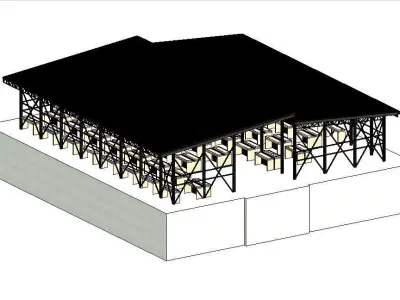 BAZAAR design of steel structure for building 3D model