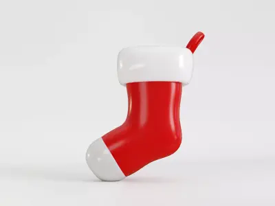 Christmas Socks Free low-poly 3D model