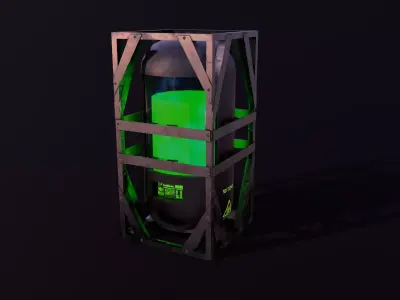 Sci-fi Water tank Low-poly 3D model