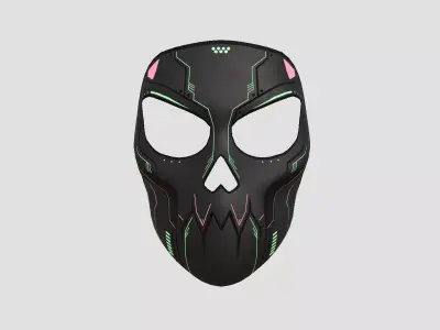 Scifi Skull Mask A08 - Fantasy Character Design Low-poly 3D model
