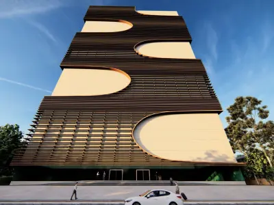 Plaza Building Low-poly 3D model