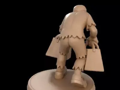 Black Friday Zombie Shopper Free 3D print model