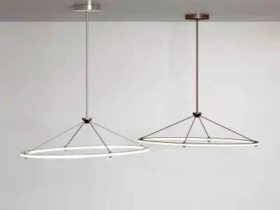 Halo Oval Pendant 3D model